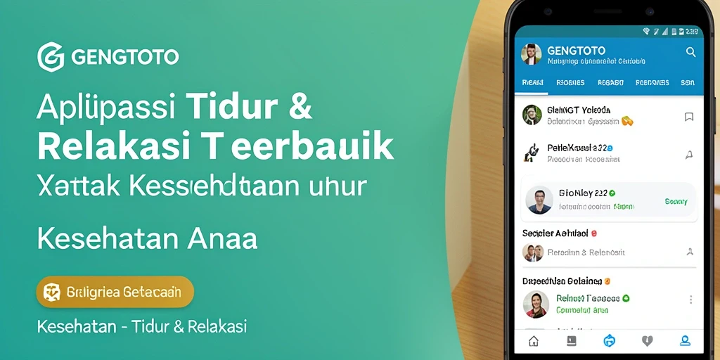 Antarmuka GENGTOTO yang ramah pengguna untuk tidur dan relaksasi.