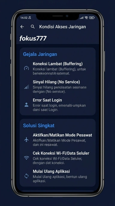 Tampilan link alternatif fokus777